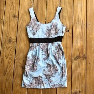 Cotton Teal Cocktail Dress